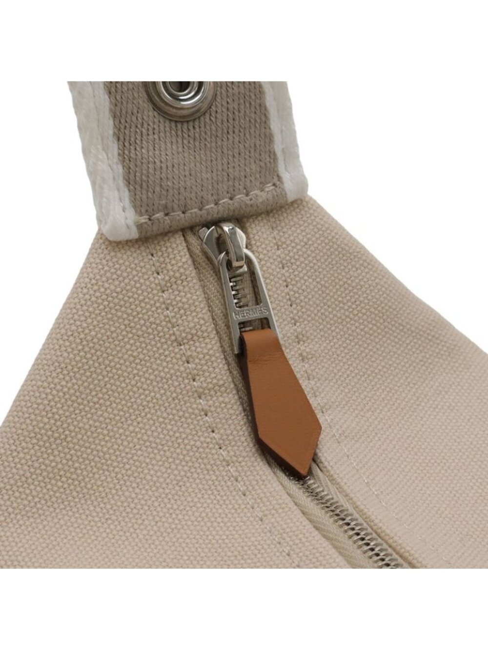 Hermes Bride-a-Brac PM Bath Pouch Cosmetic Handbag Canvas Natural Beige - Picture 5 of 8